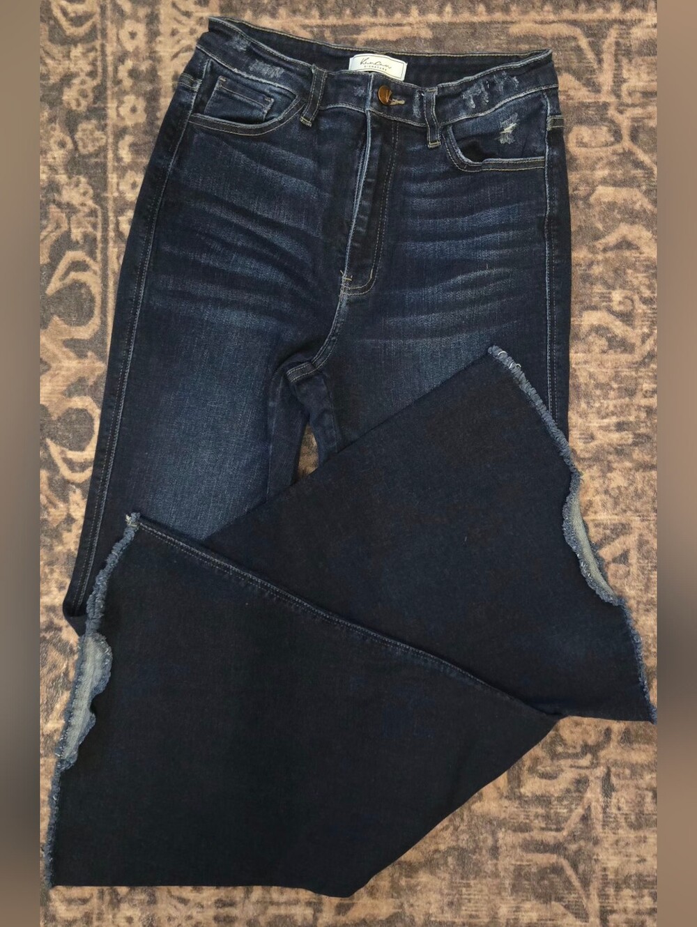 KanCan Women's Dark Blue Flared Jeans - Picture 3 of 6